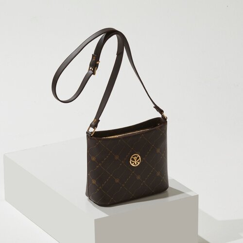 Brown Monogram Long Handle Tote Bag