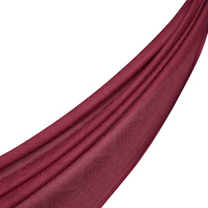 Burgundy Diamond Wool Silk Scarf - Thumbnail