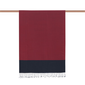 Burgundy Emerald Reversible Silk Scarf - Thumbnail