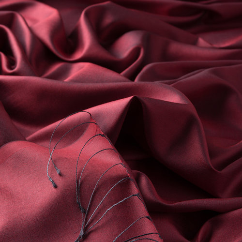 Burgundy Plain Silk Scarf