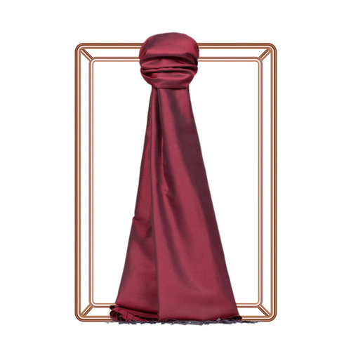 Burgundy Plain Silk Scarf