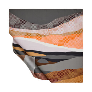 Charcoal Grey Lagoon Twill Silk Scarf - Thumbnail