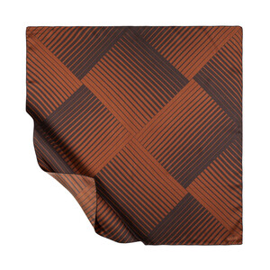 Chocalate Scan Print Silk Twill Scarf - Thumbnail