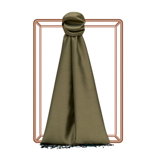 Clay Green Reversible Silk Scarf