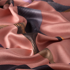 Copper Betta Print Silk Scarf - Thumbnail