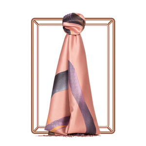 Copper Betta Print Silk Scarf - Thumbnail