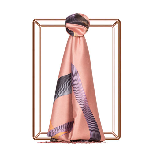 Copper Betta Print Silk Scarf