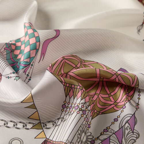 Cream Cappadocia Twill Silk Scarf