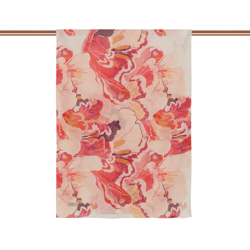 Cream Flower Marble Cotton Scarf