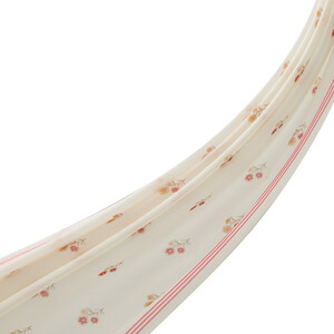 Cream Fuchsia Vintage Wall Cotton Scarf - Thumbnail