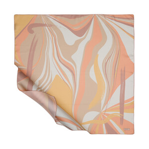 Cream Peach Tundra Twill Silk Scarf - Thumbnail