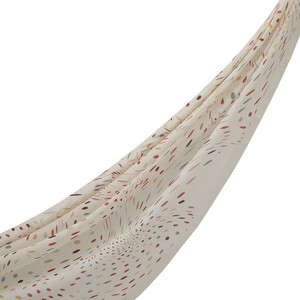 Cream Terrazzo Speckle Cotton Scarf - Thumbnail