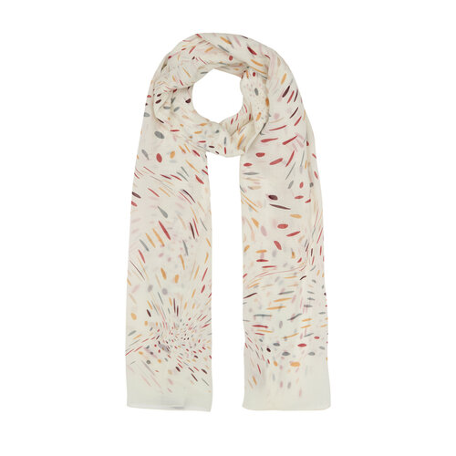 Cream Terrazzo Speckle Cotton Scarf