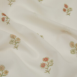 Cream Vintage Wall Cotton Scarf - Thumbnail