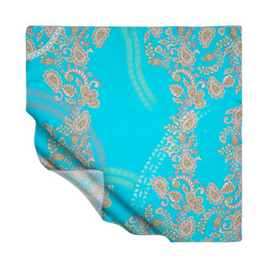 Cyan Princess Misaka Twill Silk Scarf - Thumbnail