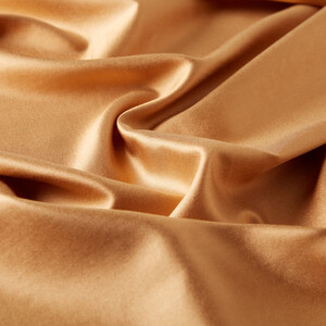 Dark Beige Reversible Silk Neck Scarf - Thumbnail