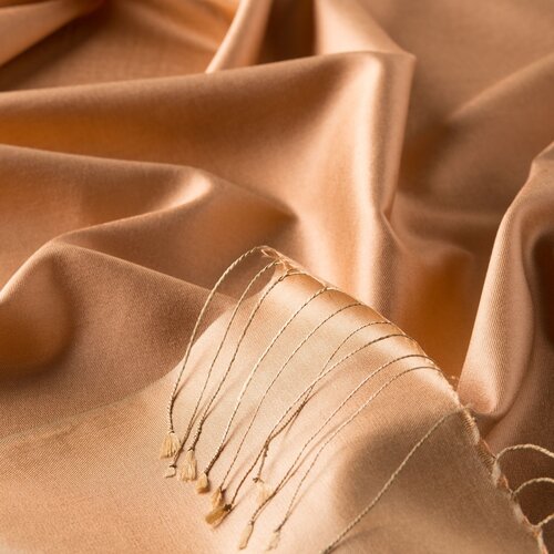 Dark Beige Reversible Silk Neck Scarf