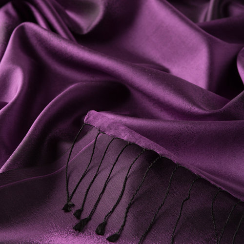 Dark Lavender Spray Paint Print Silk Scarf