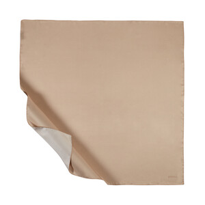 Dark Nude Plain Silk Twill Scarf - Thumbnail