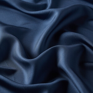 ipekevi - Denim Blue Plain Silk Twill Scarf (1)