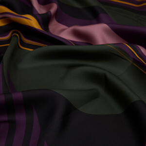 Dry Rose Purple Tundra Twill Silk Scarf - Thumbnail