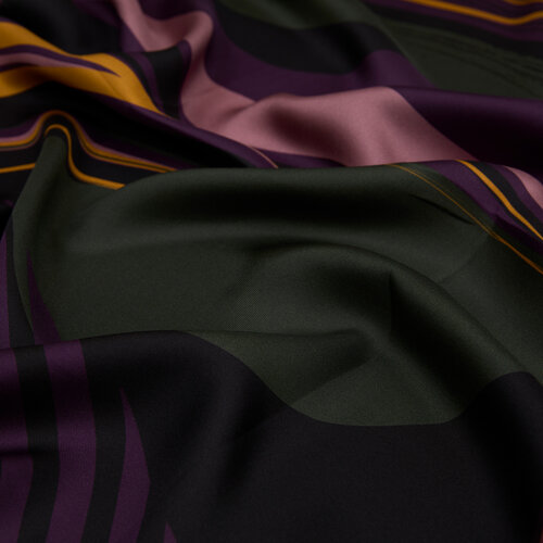 Dry Rose Purple Tundra Twill Silk Scarf