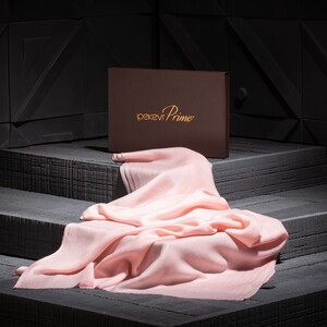 Dusty Pink Cashmere Wool Silk Prime Scarf - Thumbnail