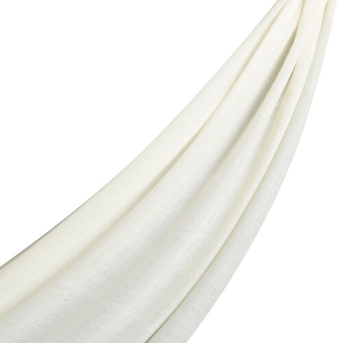 Ecru Plain Cashmere Prime Scarf