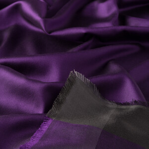 Elegant Purple Silk Twill Scarf - Thumbnail