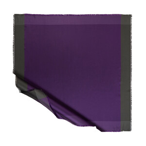 Elegant Purple Silk Twill Scarf - Thumbnail