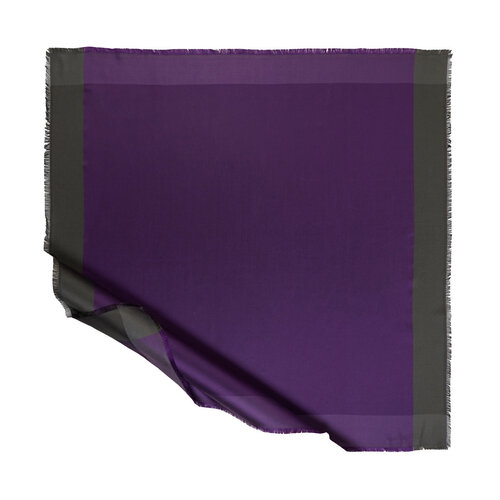 Elegant Purple Silk Twill Scarf