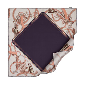 Fig Purple Jevelry Box Twill Silk Scarf - Thumbnail