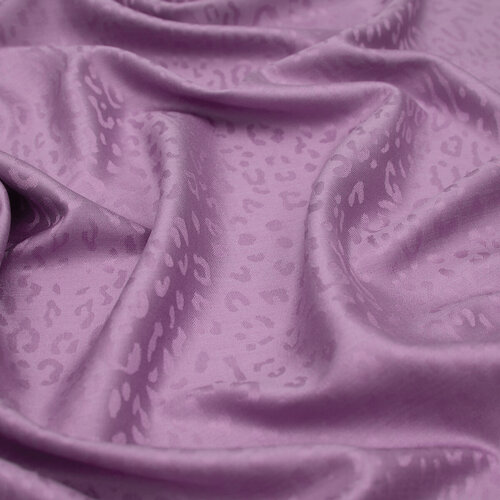 Fig Purple Leopard Jacquard Silk Scarf