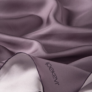 Fig Purple Plain Silk Twill Scarf - Thumbnail