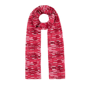 Fuchsia Abstract Chain Cotton Scarf - Thumbnail