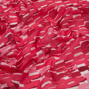 Fuchsia Abstract Chain Cotton Scarf - Thumbnail