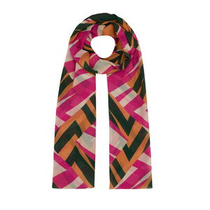 Fuchsia Fourway Cotton Scarf - Thumbnail