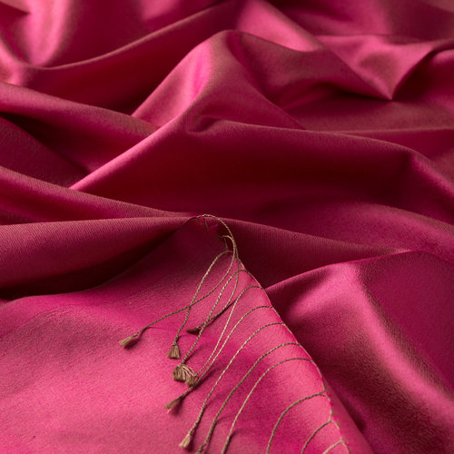 Fuchsia Plain Silk Scarf