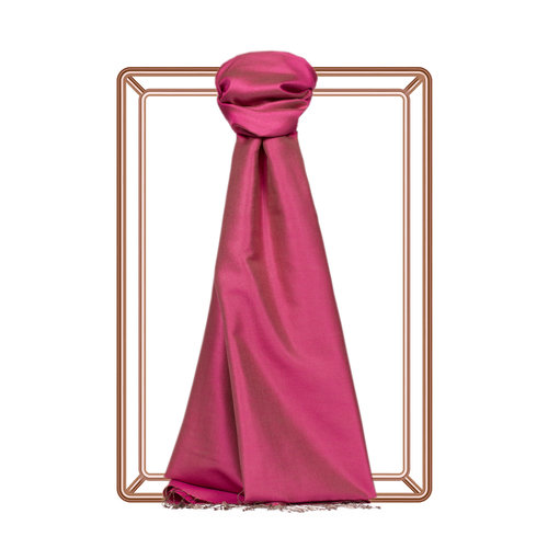 Fuchsia Plain Silk Scarf