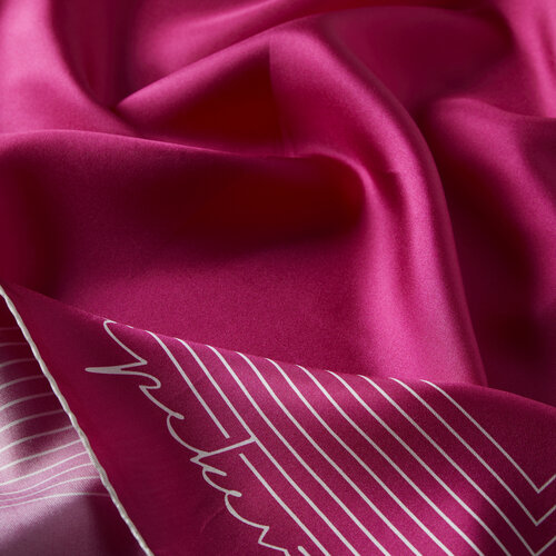 Fuchsia Prive Twill Silk Scarf