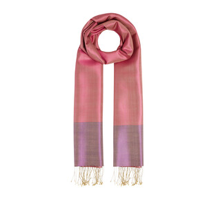 Fuchsia Reversible Silk Scarf - Thumbnail