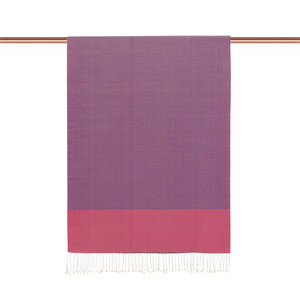 Fuchsia Reversible Silk Scarf - Thumbnail