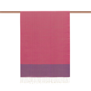 Fuchsia Reversible Silk Scarf - Thumbnail