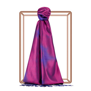 Fuchsia Spray Paint Print Silk Scarf - Thumbnail