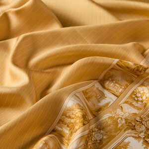 ipekevi - Gold Lake Garda Twill Silk Scarf (1)