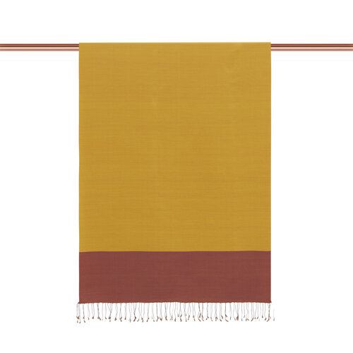 Gold Brick Red Reversible Silk Scarf