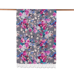 Gray Garden Spirit Print Silk Scarf - Thumbnail