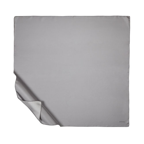 Gray Plain Silk Twill Scarf