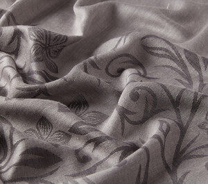 Gray Vine Garden Print Scarf - Thumbnail