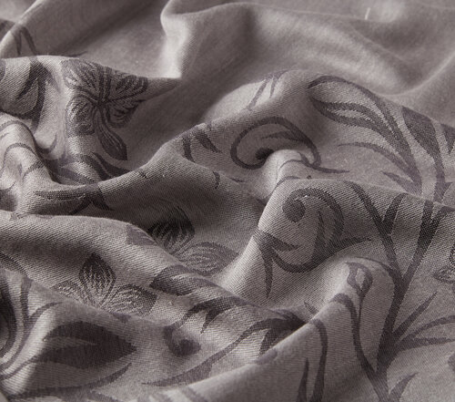 Gray Vine Garden Print Scarf